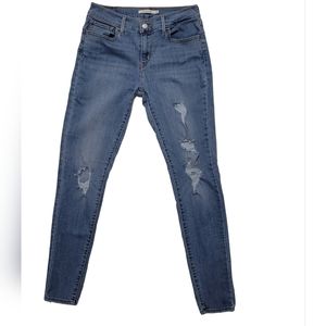 Levi's 710 super skinny distressed stretch size 30 light wash